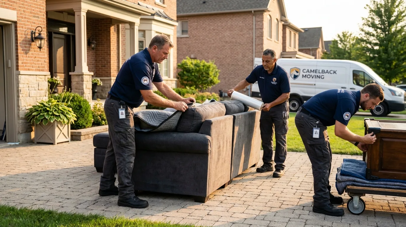 Large estate moving crew wrapping furniture in Marmaduke, AR